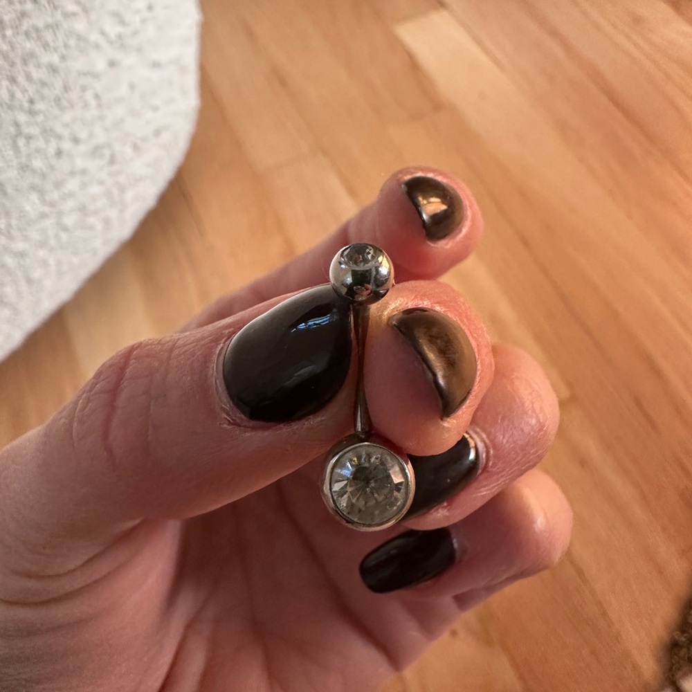 Silver Titanium Belly Button Ring - image 3